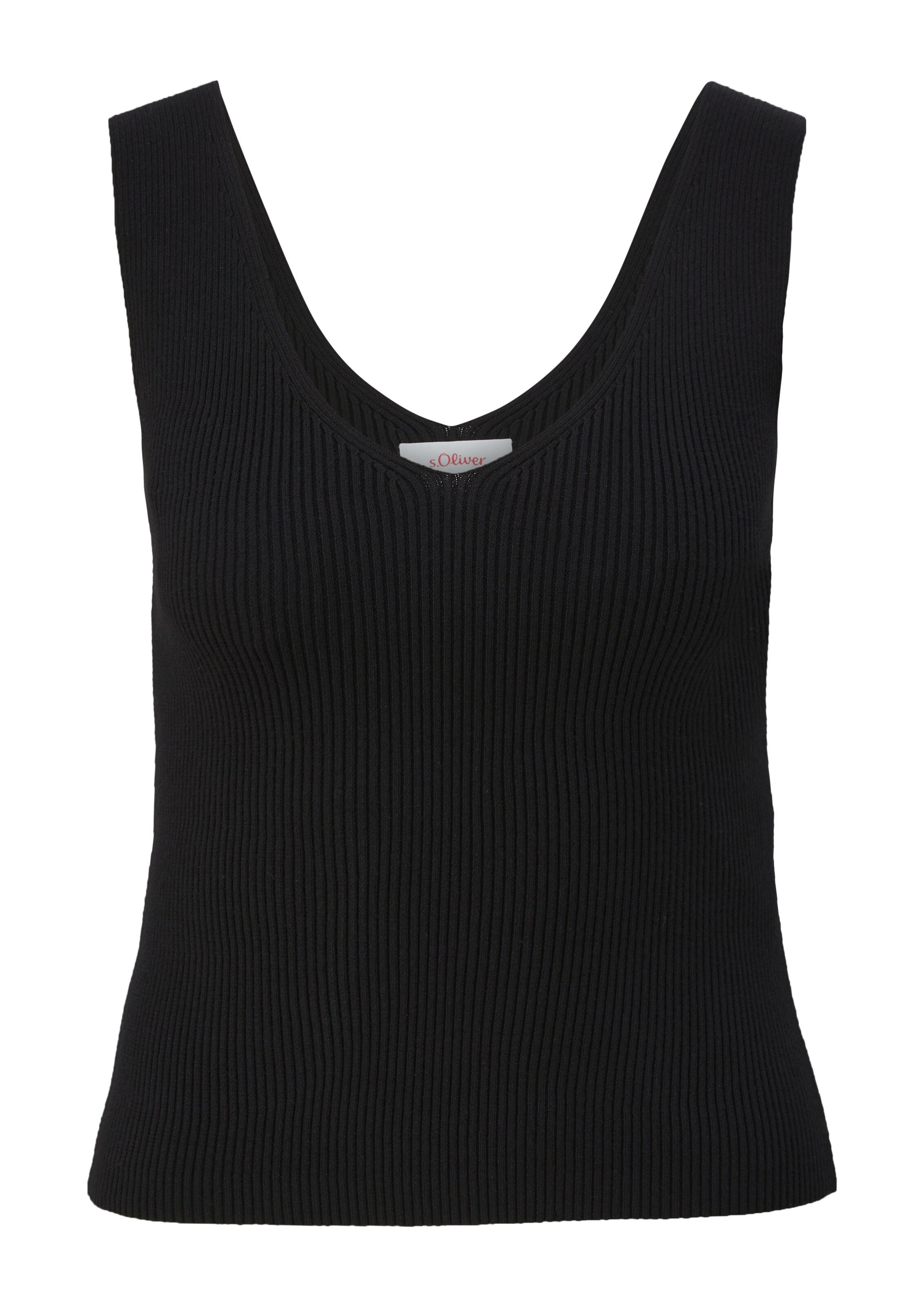 s.Oliver Sticktop in Schwarz: Vorderseite