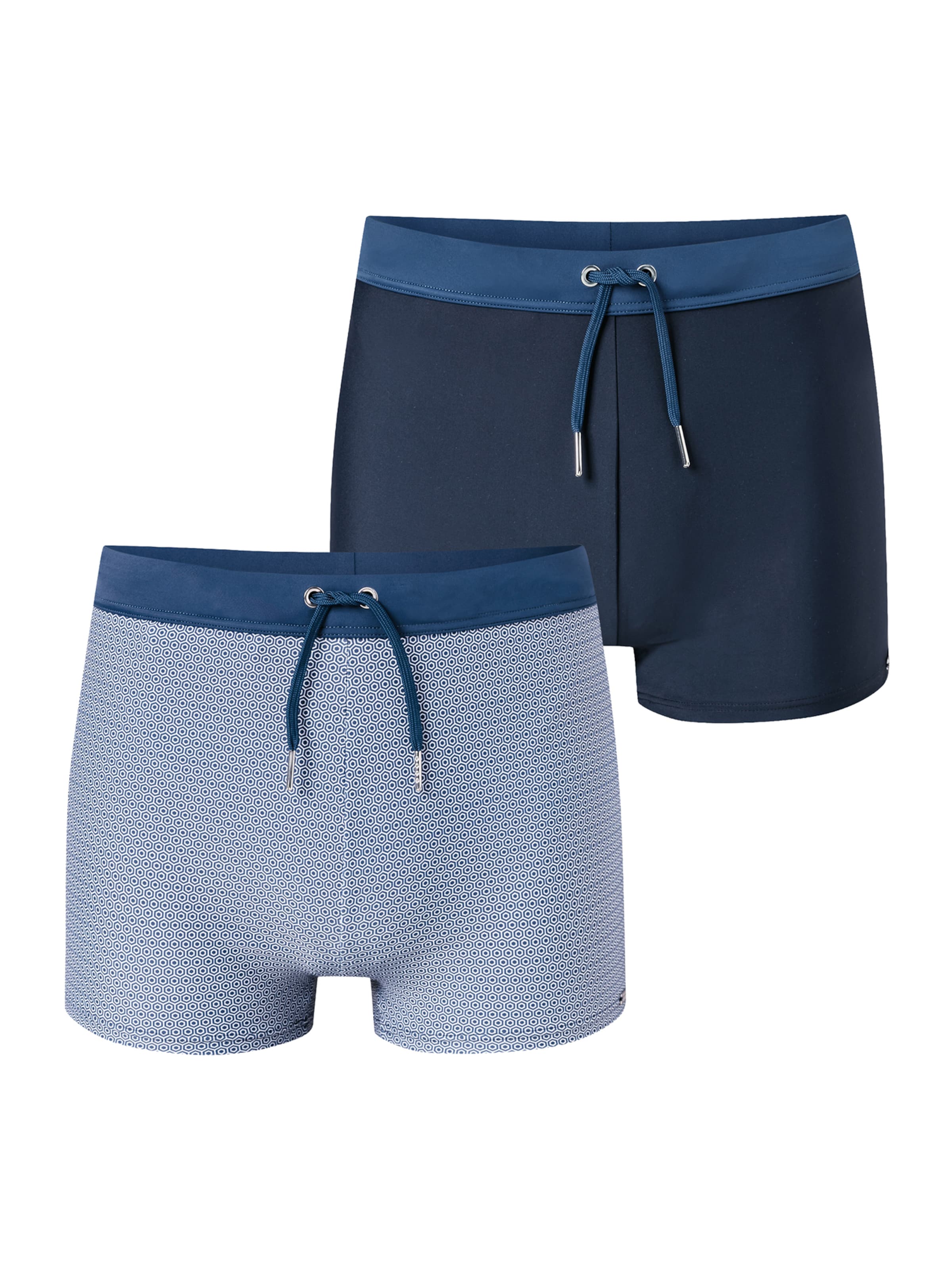 SCHIESSER Zwemshorts ' Ocean Swim ' in de kleur Blauw / Nachtblauw / Wit, Productweergave