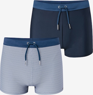 SCHIESSER Zwemshorts ' Ocean Swim ' in Blauw: voorkant