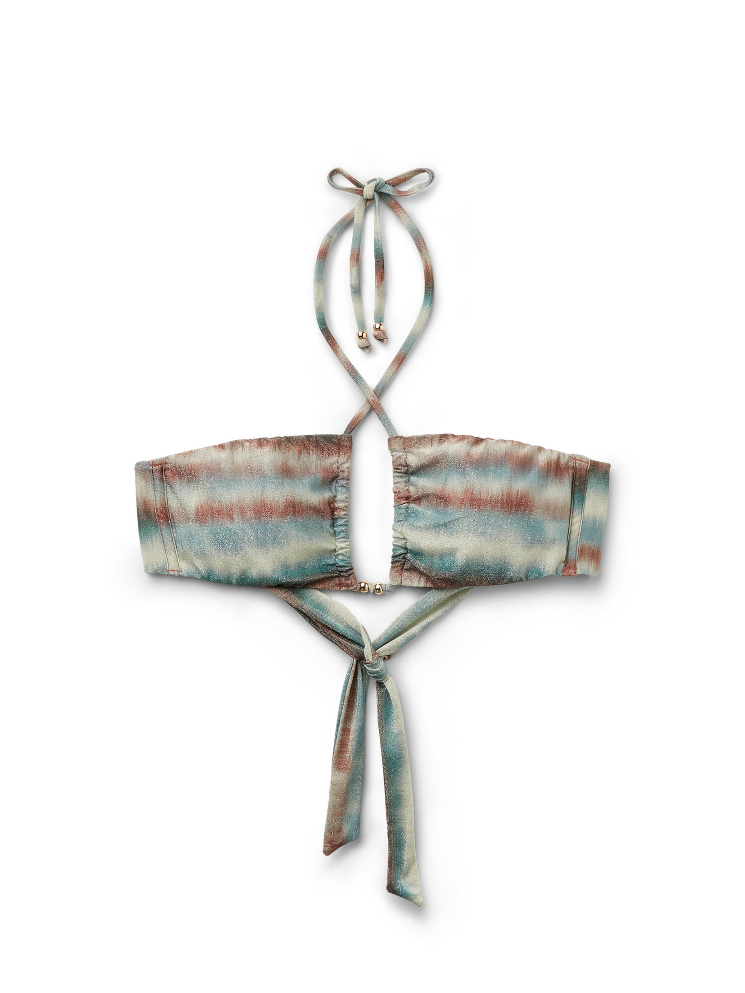 CALZEDONIA Bandeau Bikinitop 'Glittery Tie-Dye' in Mischfarben: Vorderseite