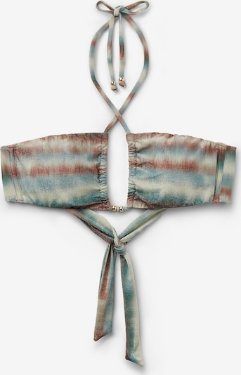 CALZEDONIA Bikinitop 'Glittery Tie-Dye' in dunkelbraun / grau / petrol, Produktansicht