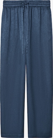 Adolfo Dominguez Wide leg Broek in Blauw: voorkant