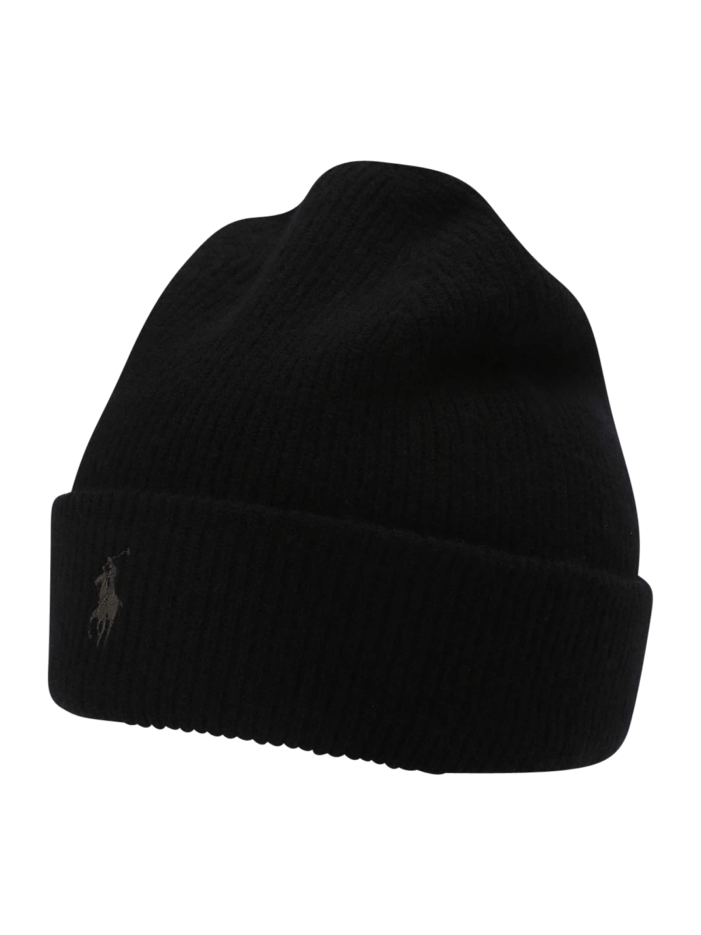 Bonnet Polo Ralph Lauren en noir : devant