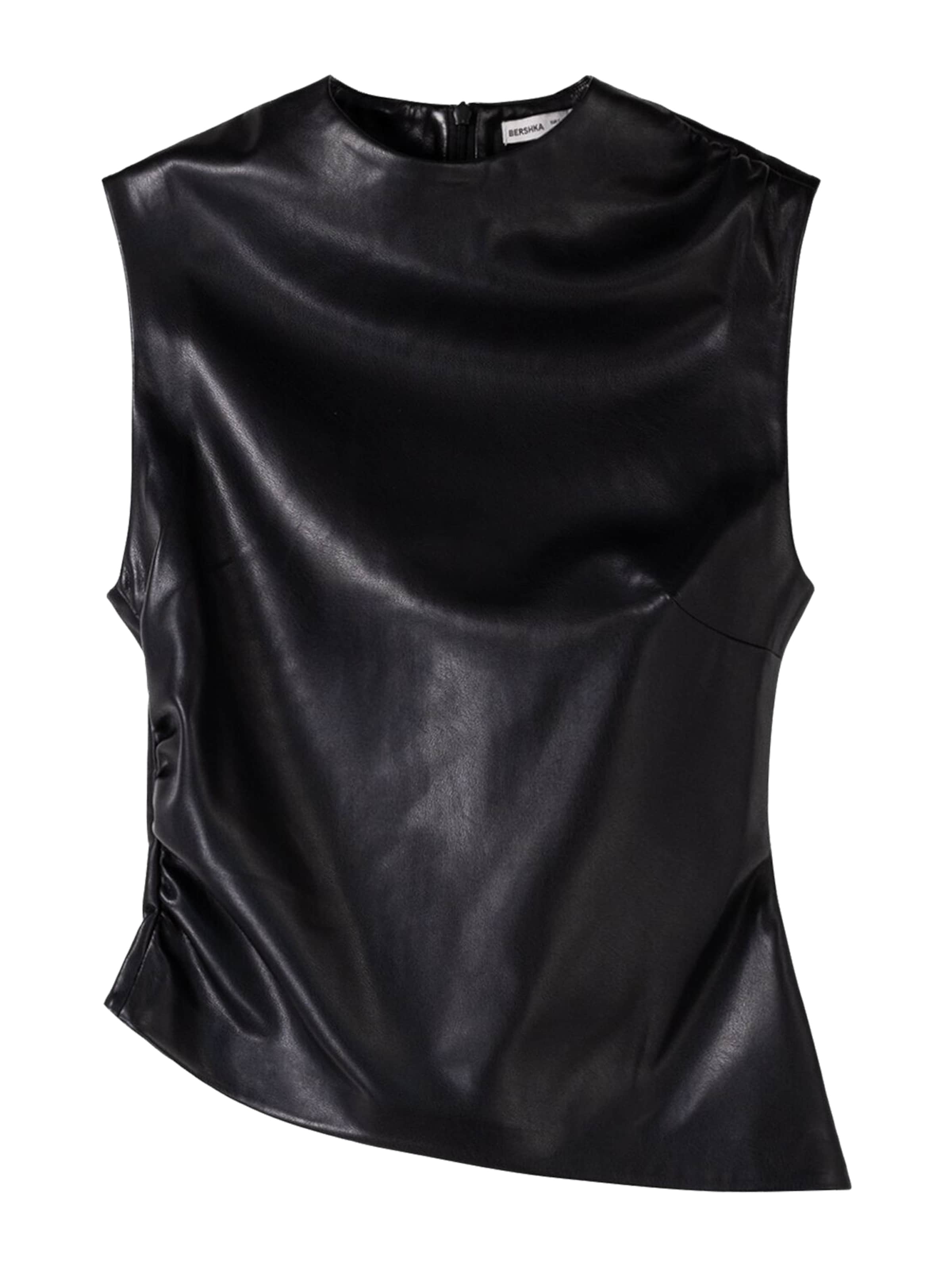 Top di Bershka in nero: frontale