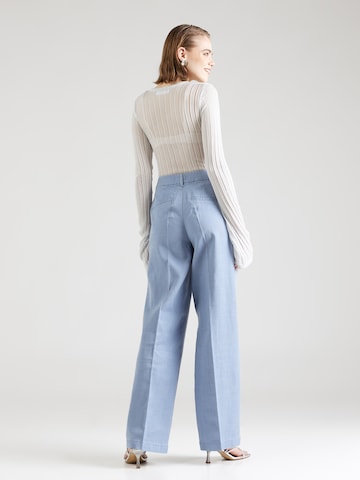 s.Oliver Wide leg Pleat-Front Pants in Blue