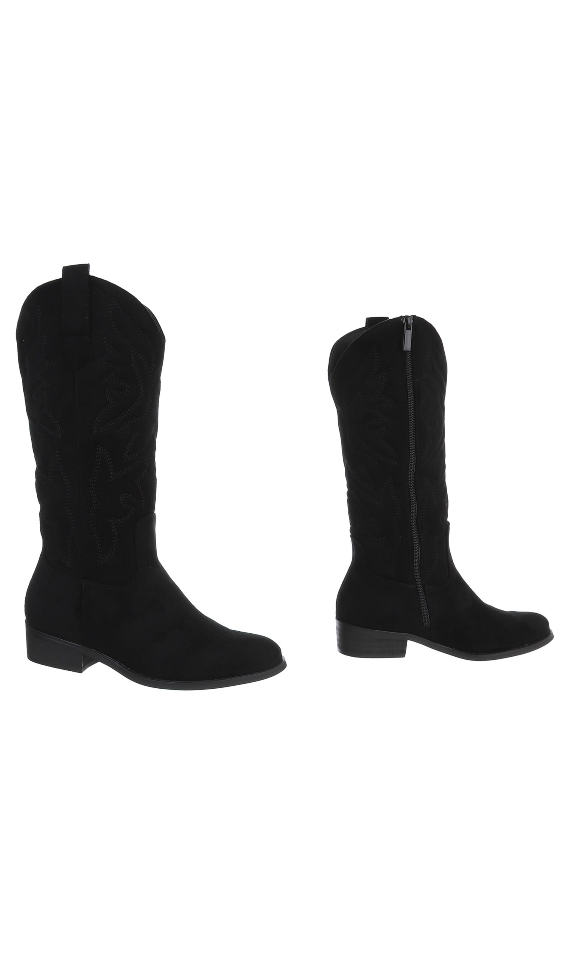 Ital-Design Cowboy Boots in Black