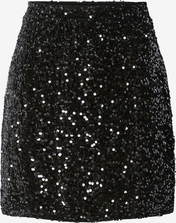 PIECES - Falda 'PCKAMMY' en negro: frente