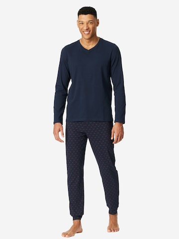 SCHIESSER Pyjama lang 'Comfort Nightwear' in Blau