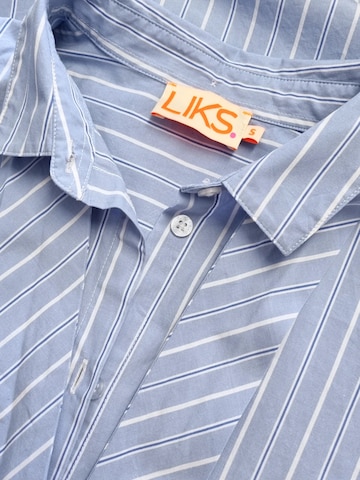 LIKS. Munich Blus 'Damen Bluse gestreift mit Krawatte - Glo' i blå