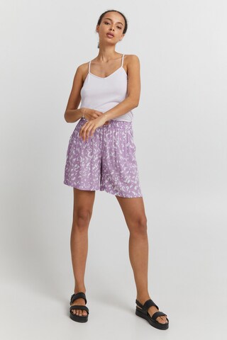 ICHI Loose fit Pants in Purple