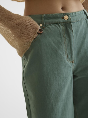 SOMETHINGNEW Wide Leg Jeans ' CHLOE FRATER' i grøn