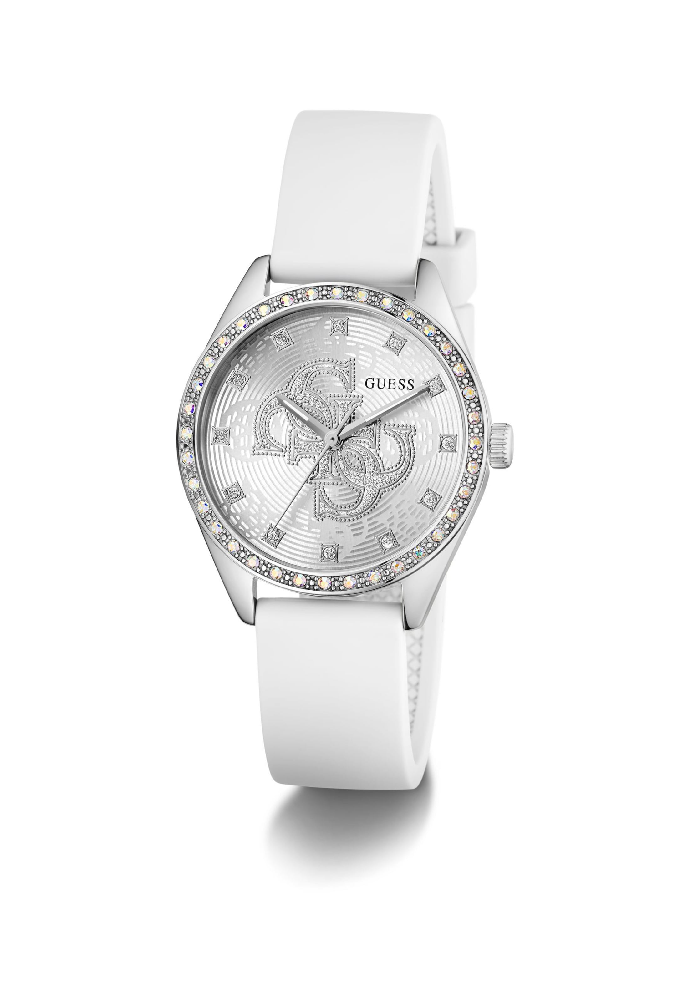 GUESS Analoog horloge ' AVA ' in Wit