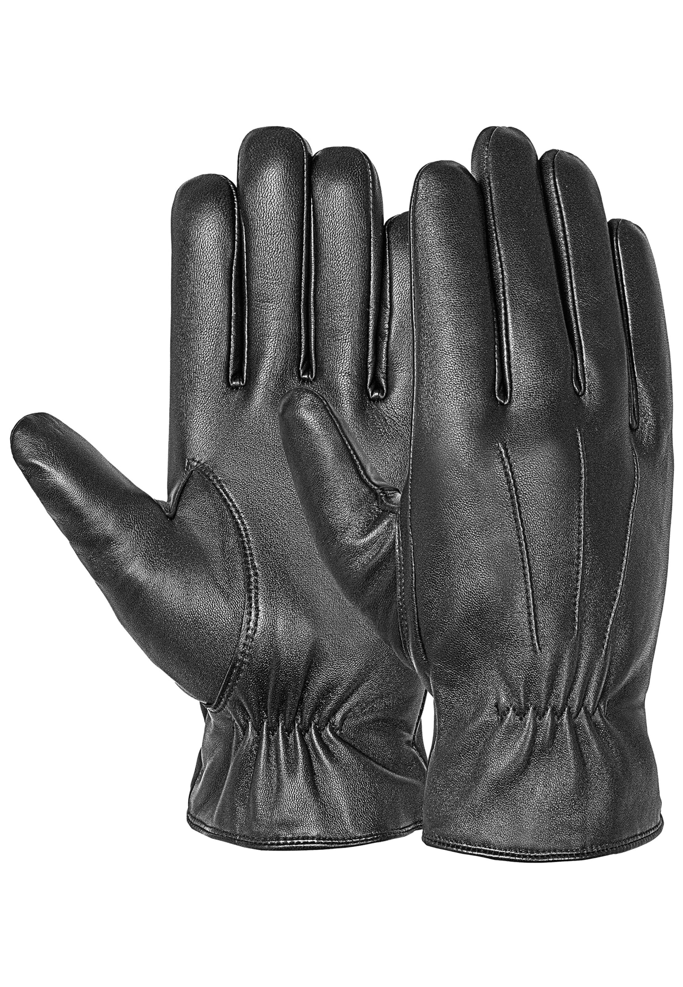 REUSCH Full finger gloves in Black: front