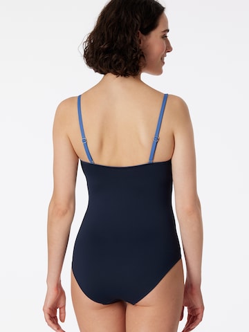 SCHIESSER Bandeau Swimsuit ' Ocean Swim ' in Blue