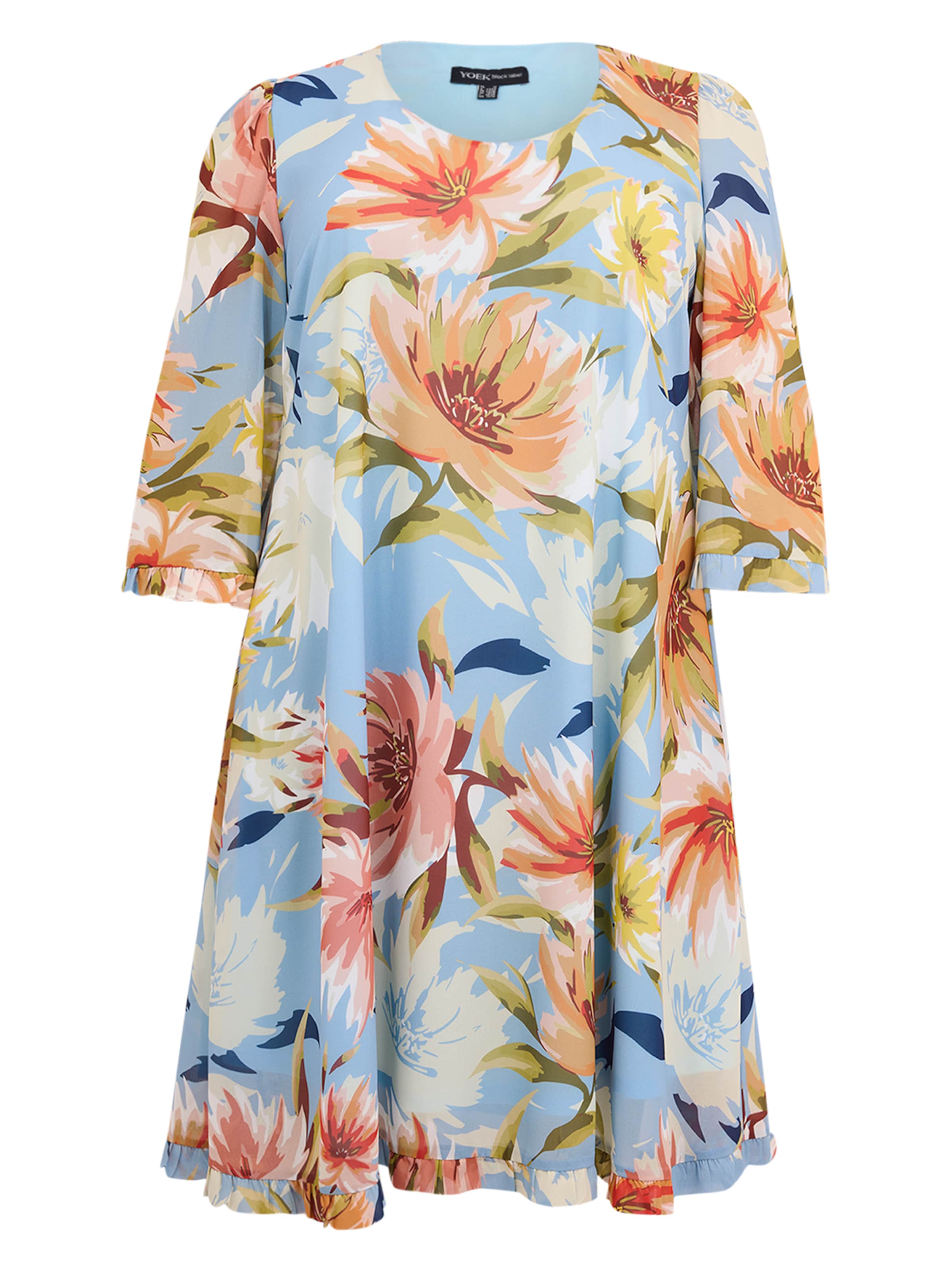 YOEK Jurk in Gemengde kleuren: voorkant