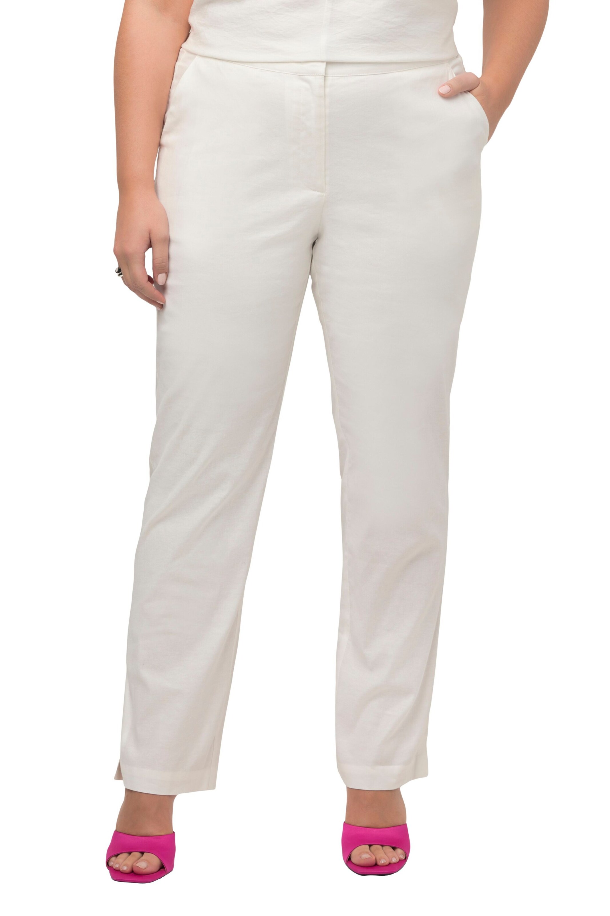 Regular Pantalon Ulla Popken en blanc : devant
