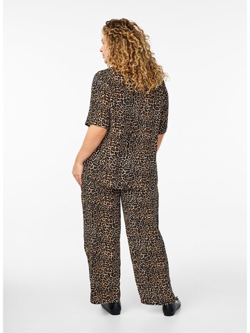 Loosefit Pantalon 'BELLA' Zizzi en marron