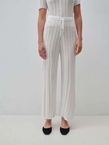 ABOUT YOU x Marie von Behrens Wide leg Pants 'Ruby' in White: front