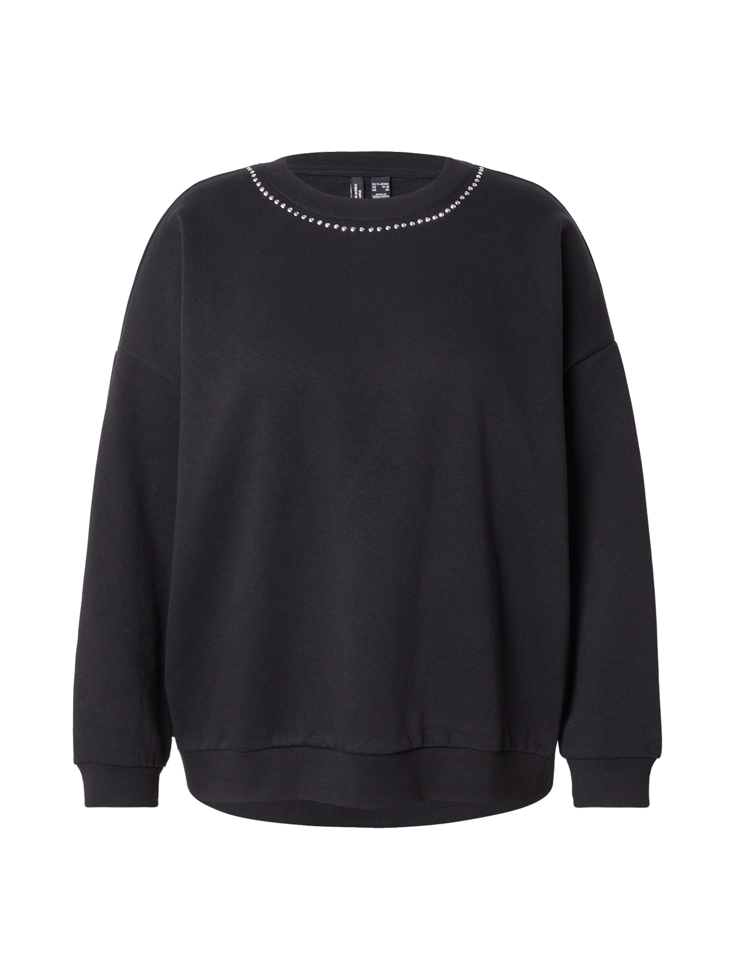 Vero Moda Curve Sweatshirt &#x27;VMCLotte Trina&#x27; in Zwart: voorkant