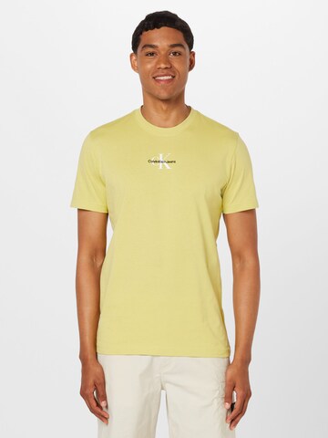 T-Shirt Calvin Klein Jeans en jaune : devant