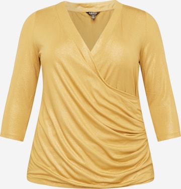 Lauren Ralph Lauren Plus Shirt 'ALAYJA' in Goud: voorkant