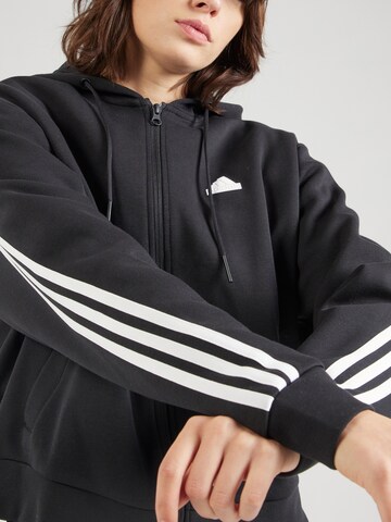 ADIDAS SPORTSWEAR Αθλητική ζακέτα φούτερ σε μαύρο