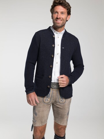 SPIETH & WENSKY Gebreid vest 'Gasteig' in Blauw: voorkant
