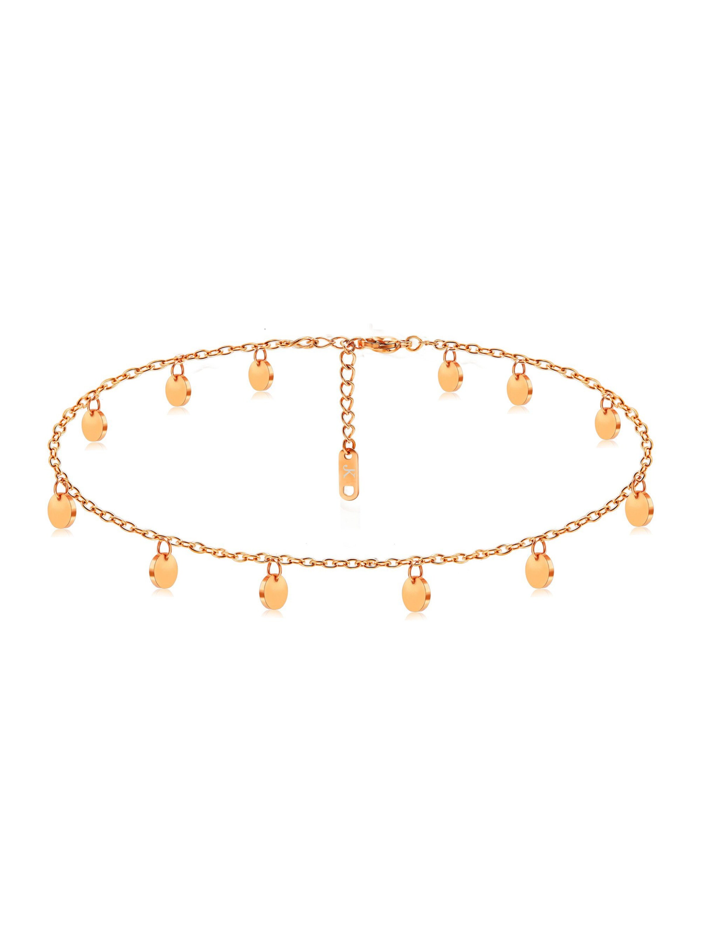 Kim Johanson Bracelet '12 Plättchen' in Gold: front