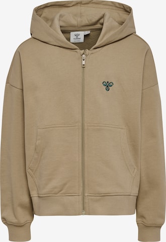 Hummel Zip-Up Hoodie in Brown: front