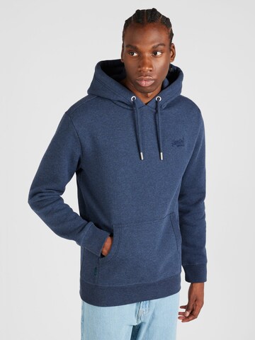 Superdry - Sweatshirt 'Essential' em azul: frente