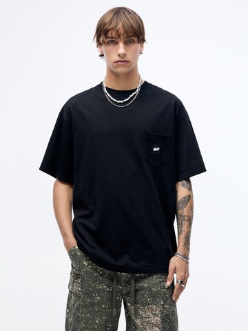 Pull&Bear Koszulka w kolorze czarny: przód