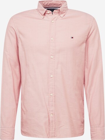 Coupe slim Chemise 'Flex' TOMMY HILFIGER en rose : devant