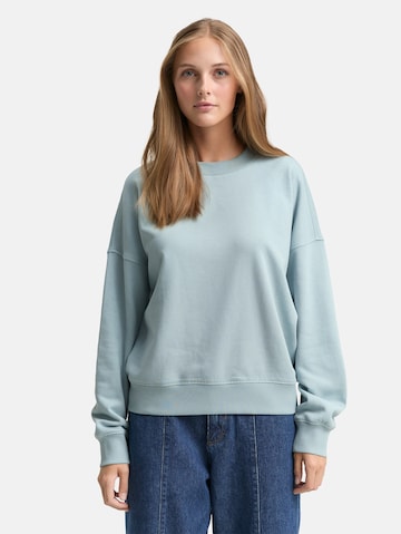 Sweat-shirt TOM TAILOR DENIM en bleu : devant