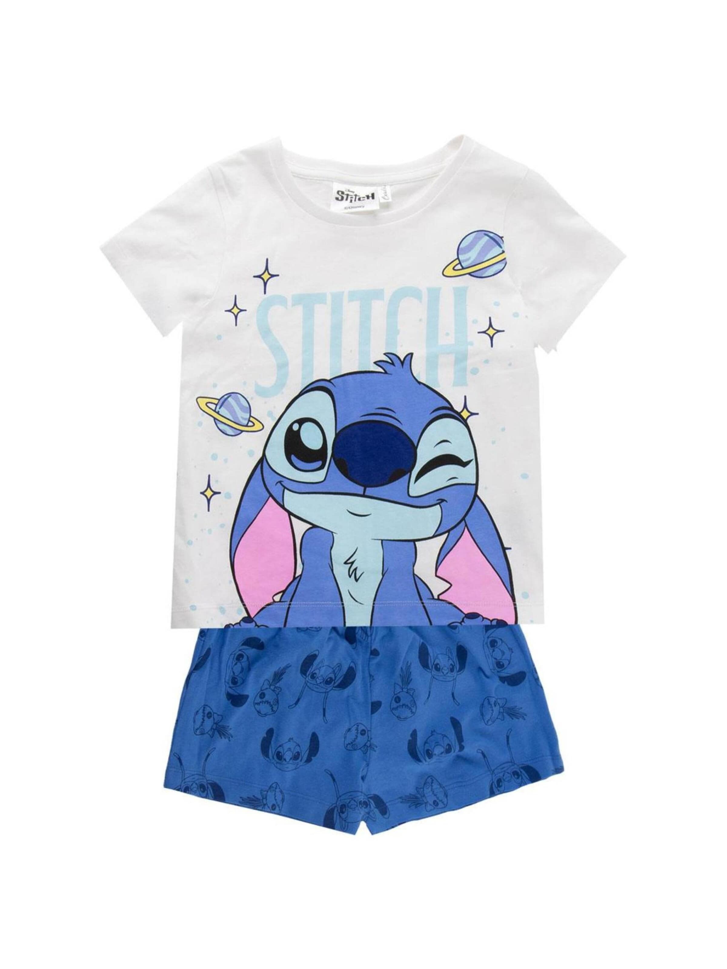 Cerdá Pajamas 'Stitch Schlafanzug kurz' in Blue: front