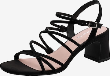 Sandales à lanières Tamaris en noir : devant