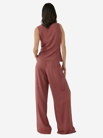 Wide leg Pantaloni con pieghe di Hiccup in marrone