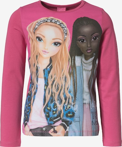 TOP MODEL Shirt in Beige / Brown / Dark pink, Item view
