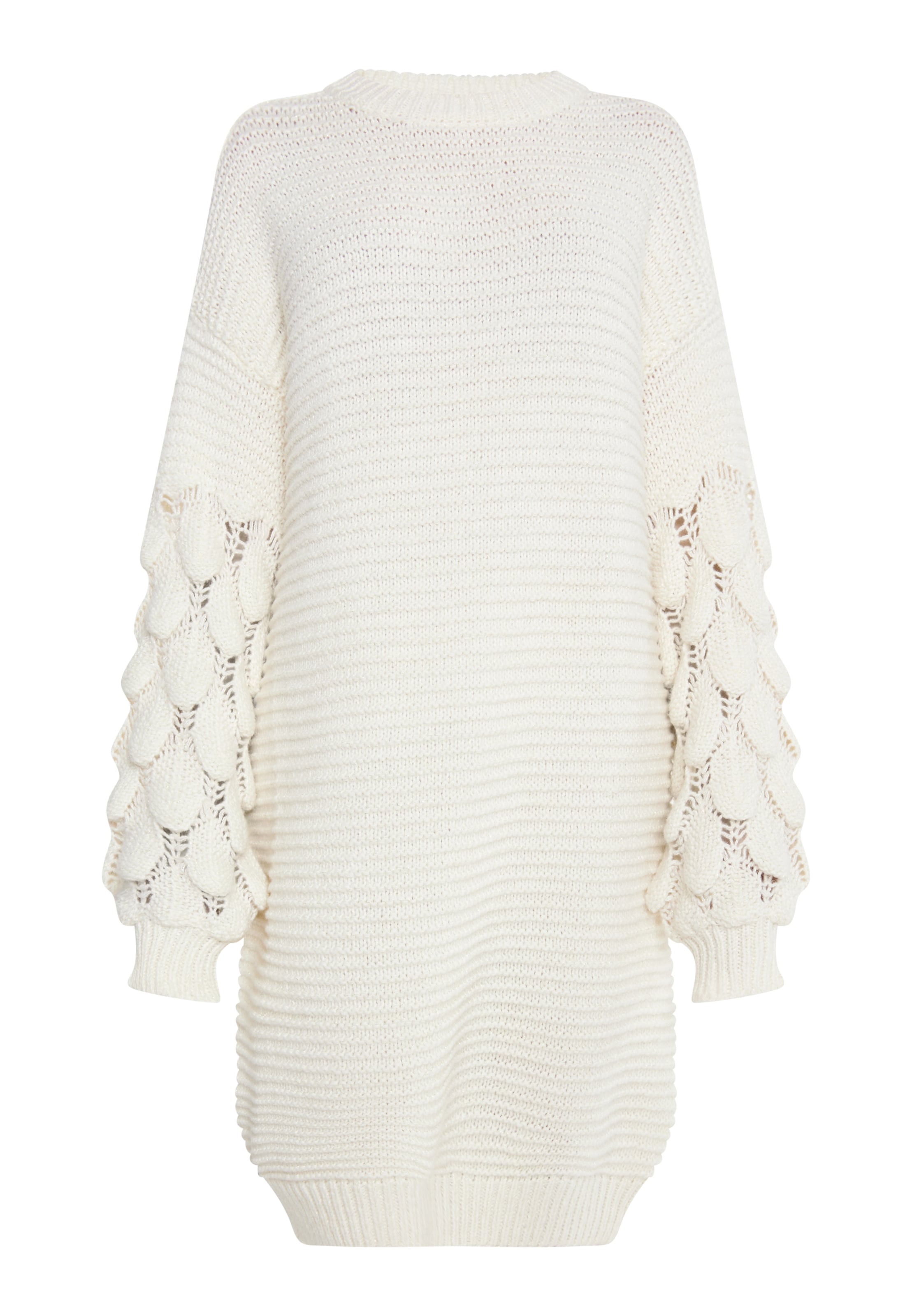 IZIA Pletené šaty - Biela: predná strana