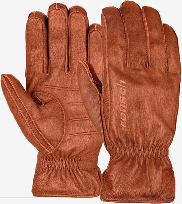 REUSCH Athletic Gloves 'Faro' in Brown: front