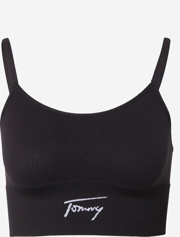 Tommy Jeans Bralette Bra in Black: front