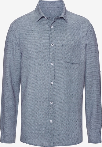 JOHN DEVIN Button Up Shirt in Blue: front