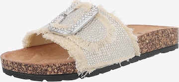 Ital-Design Pantolette in Beige: Vorderseite