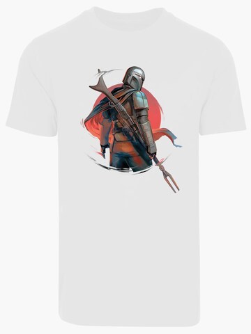 F4NT4STIC Shirt 'Star Wars The Mandalorian Blaster Rifles' in Wit: voorkant
