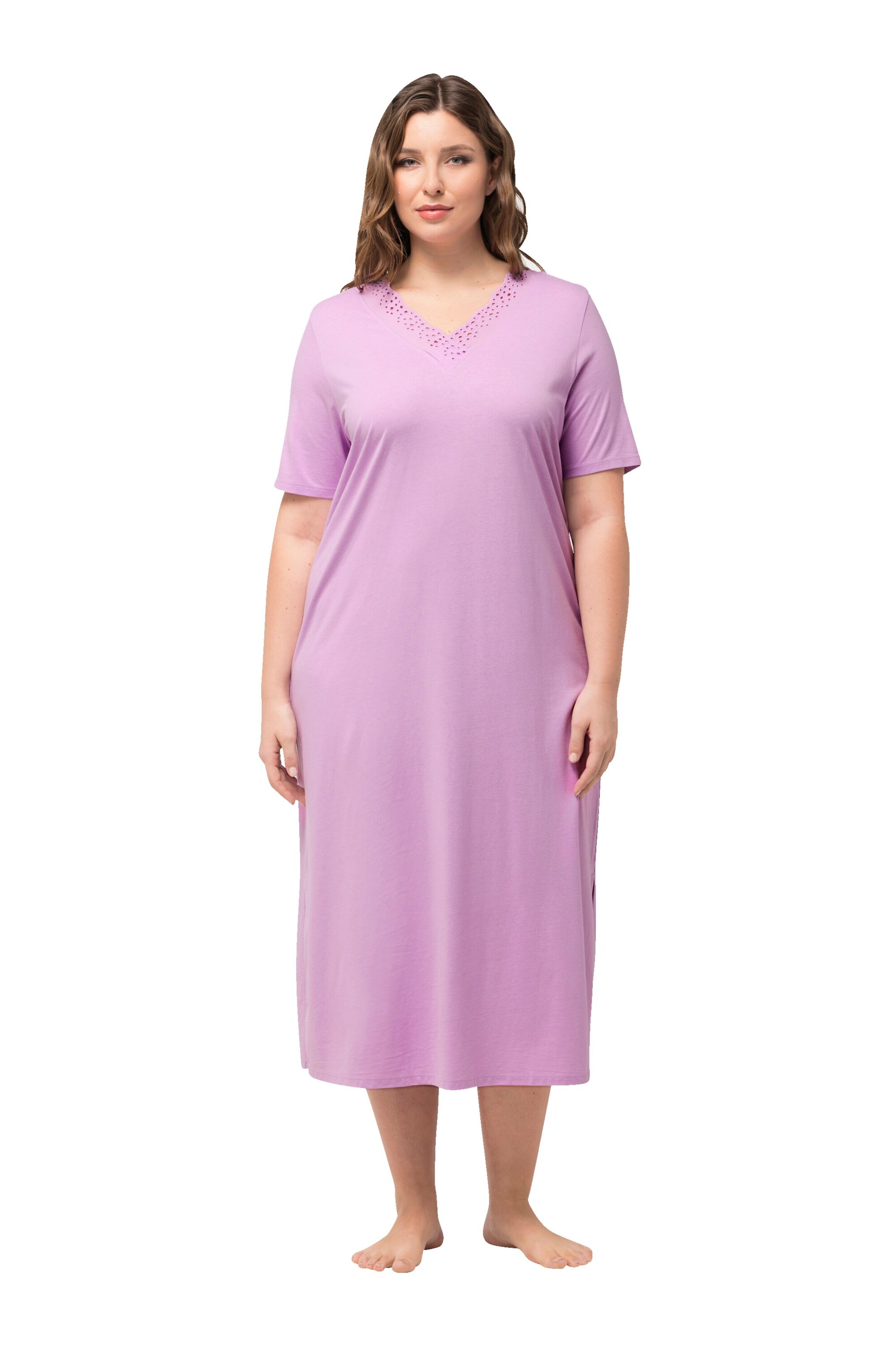 Ulla Popken Nachthemd in Lila: Vorderseite