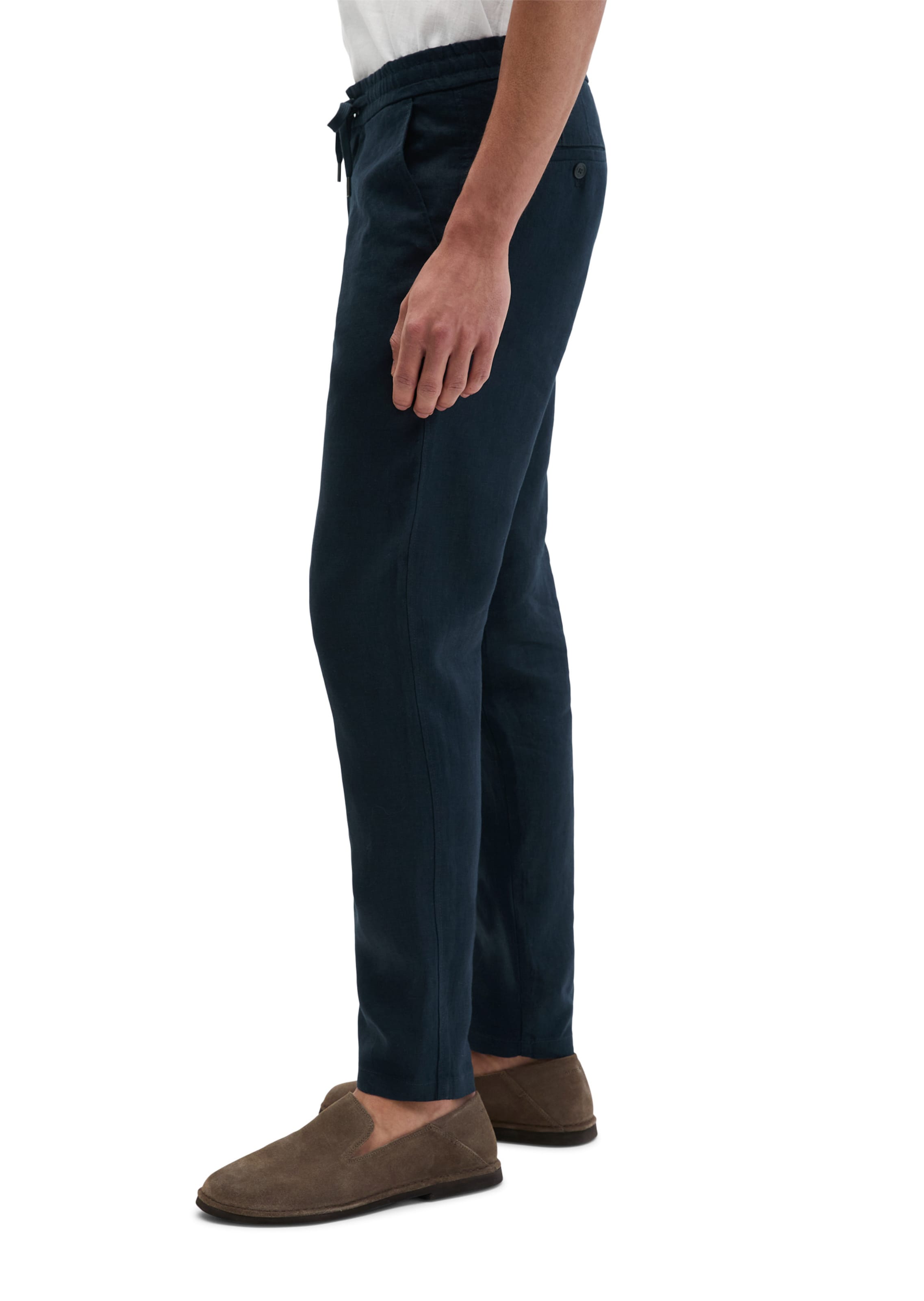 Marc O'Polo Tapered Broek in Blauw