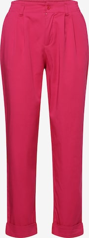 Marie Lund Pleat-Front Pants in Pink: front