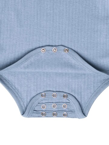 BergBiber Romper/Bodysuit 'Langarm Body AVA (mitwachsend)' in Blue