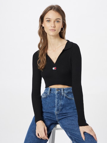 Tommy Jeans Pullover in Schwarz: predná strana