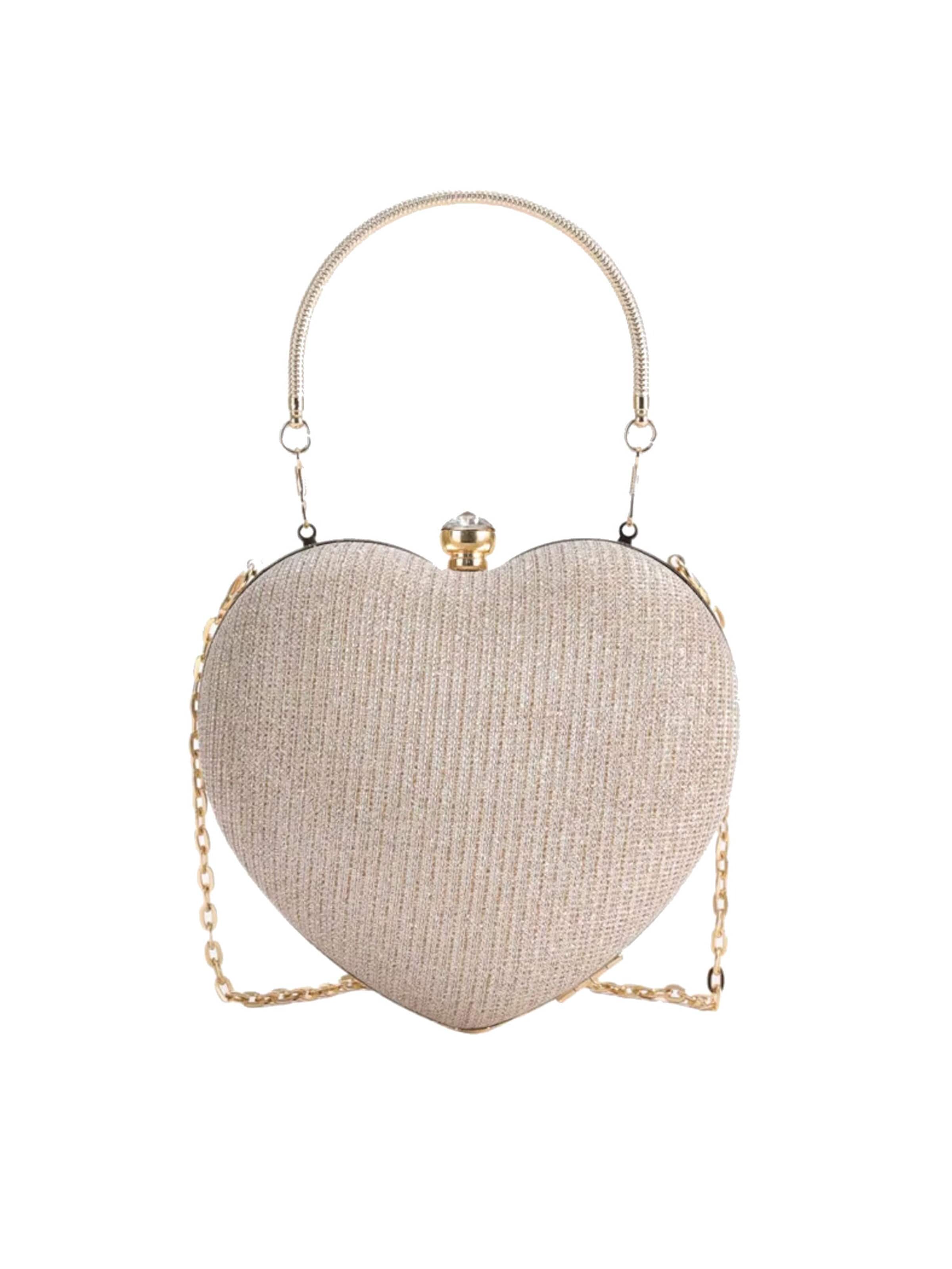 Tomshop24-7 Clutch 'Bella Herz' in Gold: front