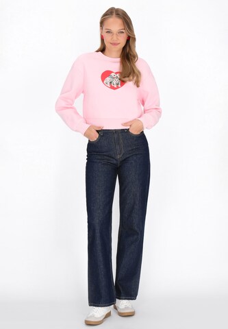MYMO Sweatshirt 'Pop' in Roze